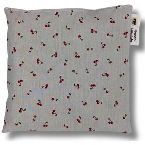 Franzis Nähstube Kersenpitkussen 20 x 20 cm, kersenpitkussen wit, in 100% katoen, korrelkussen kersenpitkussen, 20 x 20 cm voor magnetron, warmtekussen, kersenpitkussen