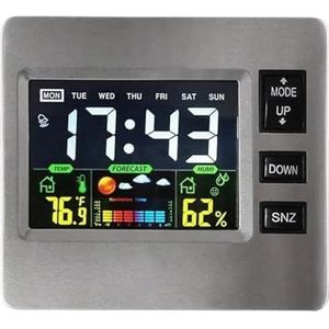 Wekker Digitale snoozeklok Ondersteuning Stem/aanraking Wake-up Elektronische thermometer Weersverwachting Tabel Kijk naar huis
