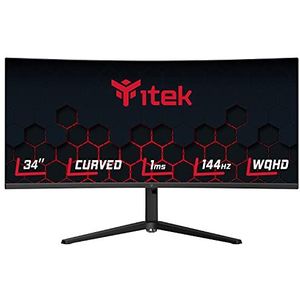 itek GGC computer monitor 86,4 cm (34") 3440 x 1440 Pixels Wide Quad HD LED Zwart