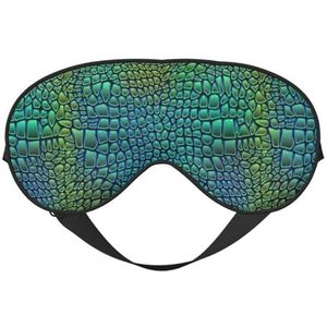 Alligator Skin Printing All-Occasion Sleep Eye Mask met dubbelzijdige verstelbare riem, perfect voor diensten en reizen