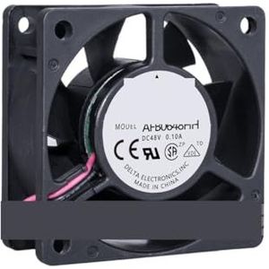 Voor Delta AFB0648HH DC 48V 0,10A 60x60x25mm 2-draads serverkoelventilator