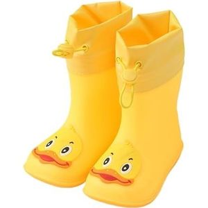 Regenschoenen for jongens en meisjes, regenlaarzen, waterdichte schoenen, antislip regenlaarzen(Color:Yellow,Size:Size 17/17CM)