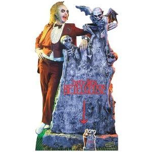 Star Cutouts SC4512 Beetlejuice Michael Keaton met Grafsteenkarton Uitgesneden Hoogte 182.00cm