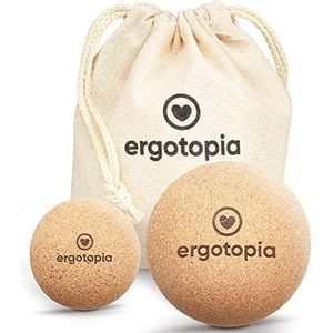 Ergotopia Fasciabal van Antibacteriële en Duurzame Kurk - Fitness Kurkbal - Milieuvriendelijke Massagebal voor Gerichte Massage van Triggerpunten en Vastzittende Spieren - Fitness Bal voor Spieren