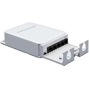 5-poorts waterdichte POE extender 4-poorts repeater 100/1000Mbps buitennetwerk IP55 VLAN 44-57V (kleur: POE014-FS)
