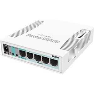 MicroTik RouterBoard 260GS 5-poorts Gigabit - + - Managed Switch met UK-voeding
