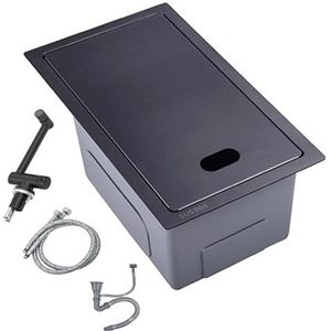 RVS - Verborgen Spoelbak - 25x43cm - Opvouwbare Kraan