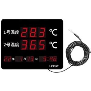 Hoge Temperatuurbestendige Digitale Thermometer Met Dubbele Temperatuurweergave, Geschikt For Zwembaden En Sauna's Nauwkeurige Meting(LX935T-A)