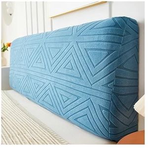 Modern, minimalistisch hoofdeinde, zacht verpakt hoofddeksel, dubbele grote spreien, afneembaar, wasbaar meubilair in effen kleur (Color : Dark blue 2, Size : W200xH60cm)