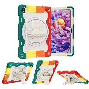 Tablet PC-hoes Kids Case Compatible with Lenovo Tab P11 2020 TB-J606F Case&Tab P11 Plus 2021 TB-J616F/J607F, Multi-Hoek Elastische Beugel+360° Verstelbare Draaibare Handriem Drie-in-een Shell, Valbest