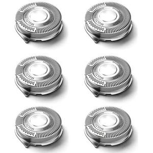 SH50 vervangende meskoppen, compatibel voor Philips, HQ8 scheerapparaten serie 5000, AquaTouch, PowerTouch S5160, S5210, S5205, S5370, accessoires voor scheerapparaat (6 stuks-sh50)
