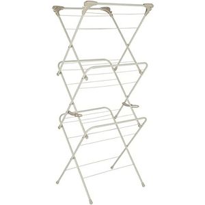 Salter LASAL71717W2EU7 Warm Harmony 3-Tier Airer, Large Indoor Clothes Horse, 15m Drying Space, Folding Compact Laundry Air Dryer, Airing Rack With 28 Fold Out Hooks, Strong Structure Holds Up To 15kg