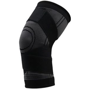 Knieondersteuning, Kniecompressiemouw Met Riemen For De Knieën Tijdens Het Werken Met Gewichtheffen Kniebandages(Black,3XL)