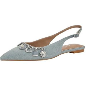 GUESS Dames Daisee ballerina's, lichtblauw denim 450, 39 EU