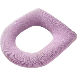 Toiletbrilkussens, Warm gebreide toiletbrilhoes for de winter, veelkleurig 36x44cm(Pink)