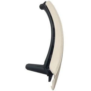 Auto interieurdeurgrepen Voor BMW X5 X6 E70 E71 E72 2007-2014 Linker Rechter Binnendeurhendel Voor Passagiers Met Leren Bekleding(Left Creamy)