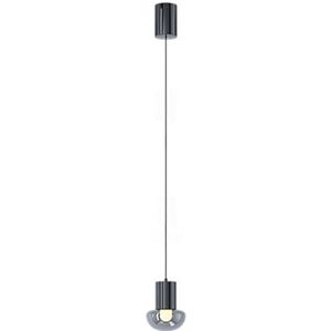 LONGDUOU Moderne Simplicity Dimbare Mini LED Plafondlamp Armatuur Rook Grijs Glas Chroom Zwart Industrieel Vintage Hanglamp 2 Lampen Enkel Landelijk Hanglamp for Keuken Eiland Eetkamer Slaapkamer(Dark