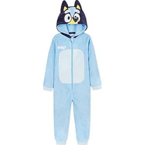 Bluey Jumpsuit pyjama onesie meisjes jongens, blauw, 2-3 Jaar