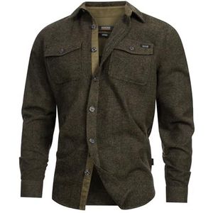 INDICODE JEANS Overhemd ' Lui '  donkergroen