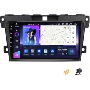 ZARAPLUS Android 13 Auto Stereo 9 Inch Touchscreen Multimedia Radio voor Mazda CX-7 2008 ~ 2015 met AHD Achteruitrijcamera/Stuurbediening/4G/FM RDS/DSP/Android Auto/Carplay, NF7