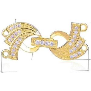 DIY kralen parels sieraden maken accessoires decoratieve bloem hart charme sluiting connector sluiting sluitingen benodigdheden-Gold_i-als foto