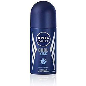 NIVEA Men Cool Kick Anti-transpirant Deo Roll On Deodorant Roll On Set van 6 (6 x 50 ml) Men Anti Transpirant Deo Fresh Men Roll On Deodorant + Frisse Mannelijke geur