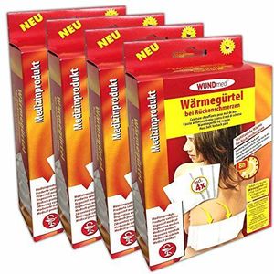4 x elastische warmtegordel incl. 16 warmtepads rug tussenwervelschijf warmtekussen