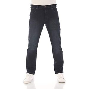 Wrangler Texas Jeans voor heren, regular fit, stretchbroek, authentiek, rechte jeansbroek, denim, katoen, zwart, blauw, grijs, w28, w29, w30, w31, w32, w33, w34, w36, w38, w40, w42, w44, Smoke Blue
