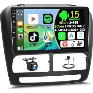 Draadloze Autoradio Android 15 voor Vauxhall Combo Fiat Doblo met draadloze carplay en Android Auto Bluetooth USB Wifi 4G GPS Navigatie(S-4(4G+64G))