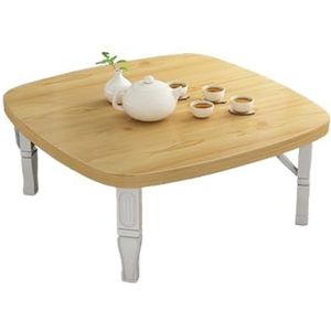 INEOUT Japanse vloertafel, Japanse vloertafel om te eten, Japanse stijl opvouwbare thee-salontafel, lage tafel, studeertafel, voor slaapkamer, theesalon, buiten