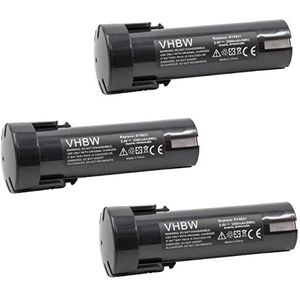 vhbw 3 x accu compatibel met Panasonic EY6220B, EY6220D, EY6220DR, EY9021, EY9021B, EY903 elektrisch gereedschap (3300mAh NiMH 2,4V)