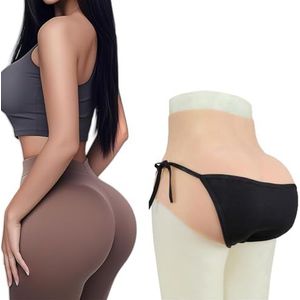 Adima Hoge elasticiteit siliconen slipje Butt lifter Shaper Control Triangle Pants Hiding Gaff ondergoed voor crossdresser,Tan,Basic