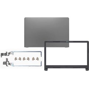 Grijs LCD-achterdeksel voor achterdeksel Top Case + Bezel + scharnieren compatibel met Dell Vostro 15 3562 3568 3572 3578 laptop