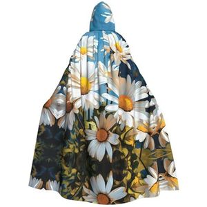 DURAGS Zomer Bloemen Madeliefjes Bloem Modieuze Cosplay Kostuum Mantel - Unisex Vampier Cape Voor Halloween & Rollenspel Evenementen