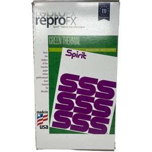 Repro FX Spirit Green thermisch papier A3 voor A4-printers - 100 stuks - extra lang - INKgrafiX® Duitsland - IG64097 - Matrijspapier, stempel, papier, afdruk, DE