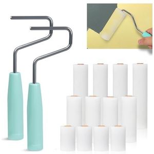 Verfrollerset, 14 Stuks Schilderrol Kleine Schuimrol 10 cm Verfroller Set Verfroller Muurverf Schuimroller Met Hoge Dichtheid Met Handgrepen Voor Muur Vlakke Oppervlakken