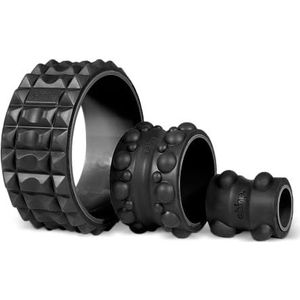 Chirp Wiel XR 3-pack - 10 inch acupressuur, 15,2 cm knoop-kneden duim, 10,2 cm nek en hoofdpijn verlichting, hoge dichtheid schuim massage roller set voor diepe weefsel rug roller en spiertherapie