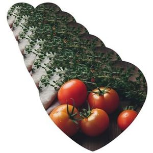 6 Pcs Auto Luchtverfrissers Gepersonaliseerde Tomaten Op Houten Tafel Aromatherapie Tabletten Opknoping Geur Geurkaarten Grappige Wierook Chips Voor Achteruitkijkspiegel Accessoires