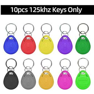 Klokkenmachines voor kleine bedrijven, Toegangscontrole Standalone Controller Toetsenbord Keyboard Systeem Waterdichte Regendichte Cover Buiten Deurslot Openers Kaartlezer(10pcs Keys ONLY)