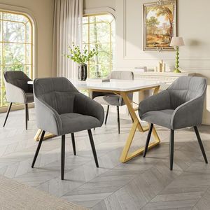 Boorbin - Eettafel - Zwart en Wit - Marmer - Stabiel Metalen Frame