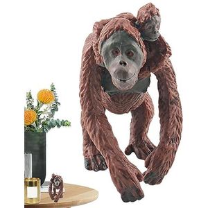 Gorilla figuur speelgoed - Realistisch dierenspeelgoed voor jongens - PVC jungle dieren speelset, realistisch gorilla speelgoed voor kinderen en volwassenen kerst- en verjaardagscadeau Tytlyworth