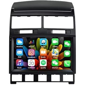 Android 15 Autoradio 9 inch touchscreen voor VW Touareg 2003-2010 Autoradio Navigatie met Carplay met GPS navigatie Bluetooth FM USB Steering Wheel Control(X8 8G+128G)
