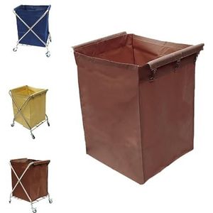 Vervangende voeringzak voor waswagen, Oxford stoffen afneembare voering met haak for opvouwbare trolley, commerciële wasmandtas, schoonmaakmandtas, servicemandtas(D)