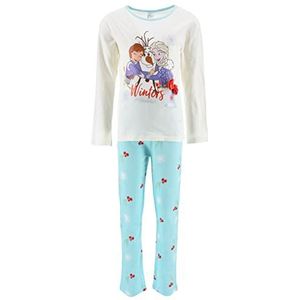 Disney Frozen Kids 4-8Y Nightwear Pyjama Set - White - 4 Years
