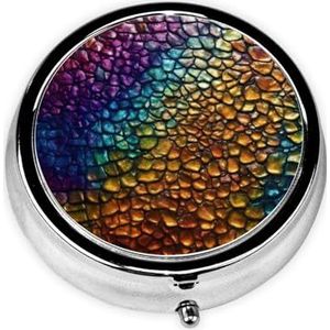 Ronde pillendoos draagbare medicijndoos voor reizen pillendoos, past zakken portefeuilles