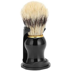 Scheerkwastset voor heren, ergonomische scheerkwast voor gezichtsreiniging met zwarte druppelhouder voor heren