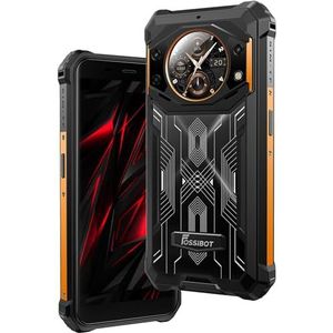 FOSSiBOT 10600 mAh accu outdoor smartphone zonder abonnement, F101 PRO, Helio 15 GB 128 GB, functioneel achterdisplay, 24 MP camera, IP68 robuuste mobiele telefoon, Android 13, 5,45 inch HD+,