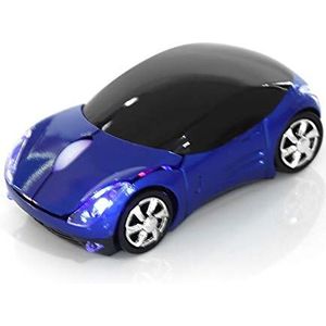 Bewinner Draadloze muis voor kinderen, 2,4 G draadloze muis met USB-ontvanger, auto draadloze muis, optische muis, 1600 dpi, voor laptop, pc, tablet, gaming, kantoor, Mac, Windows (blauw)