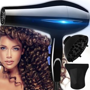 Retoo föhn Ionische föhn 800W met ionisatie, diffuser en concentrator Verwisselbare tips Hoog rendement Zachte styling Zwart