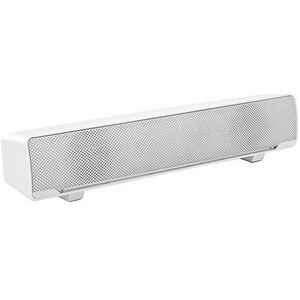 USB-soundbar, luidspreker, pc, stereo-soundbar, muziekspeler, bass surround soundbox, 3,5 mm ingang voor desktop/laptop/tv/smartphone/tablet/MP3/4 (wit)